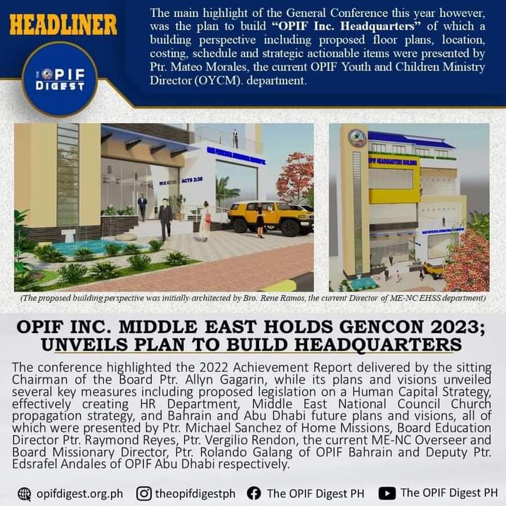 OPIF PHILIPPINE GENERAL CONFERENCE 2023 COMMENCES! The OPIF Digest